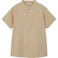 Name it Skjorte - Noos - Nkmfaher - Viskose/Bomull - Hummus - - 6 år (116) - Skjorte K/E