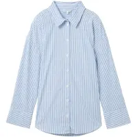 Tom Tailor Striped Poplin Skjorte Med Lange Ermer