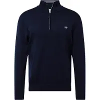 Gant for man. 8030564 Classic cotton jumper with navy half zip (3XL), Casual