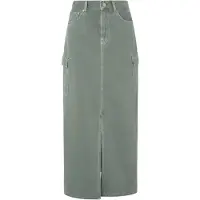 Pepe Jeans for woman. PL901143 Maxi Skirt Hw Clr green (L), Casual, Denim, Organic Cotton, Sustainable