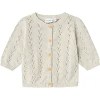 Name it Cardigan - Strikk - Noos - NmfBanni - Peyote Melange - - 74 - Cardigan