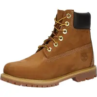 Timberland for woman. TB1103602141 6 Inch Premium brown waterproof leather boots with lace-up fastening (36 W), Flat, Laces, Casual, Sustain