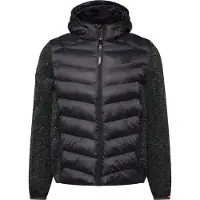 Superdry for man. M5012042A Hooded hybrid knitted jacket Storm grey (M), Casual, Recycled Polister, Sustainable
