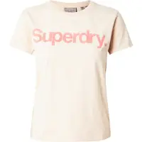 Superdry for woman. W1011534A T-shirt City with beige Core logo (M), Casual, Cotton, Short sleeve
