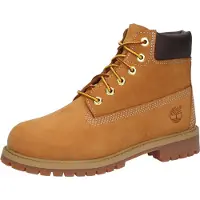 Timberland unisex for kids. TB1127097131 Premium 6 Inch Lace Up leather boots brown (32.5), Flat, Laces, Casual, Outdoor, children's fashion