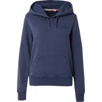 Superdry for woman. W2012213A Semi-sheer hooded sweatshirt with navy Essential logo (XS), Casual, Cotton