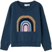 Name it Genser - Strikk - NmfKibow - Dark Denim - - 2 år (92) - Genser