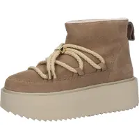INUIKII for woman. 1001.006.0012 Beige Classic Low Platform Leather Boots (40), 3 to 5 cm, Laces, Casual
