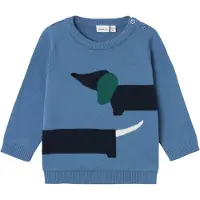 Name it Genser - Strikk - NbmKavin - Coronet Blue - - 74 - Genser