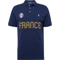 Ralph Lauren for man. 710944667001 Classic Fit Polo France blue (XL), Casual, Cotton, Short sleeve
