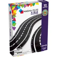 Magna-Tiles Magnetsett - XTRAS Roads - 12 Deler - - OneSize - Magnetisk leketøy