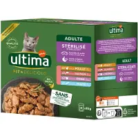 Affinity Ultima Ultima Sterilisert katt 48 x 85 g - Mix I (kylling, kalkun, laks, ørret)