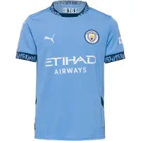 Puma Manchester City 24/25 Home Jersey Youth, Clothing, Light Blue/Marine Blue, 9-10Y