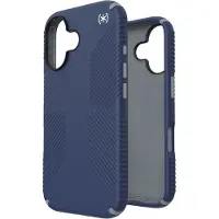 Speck Presidio2 Grip - iPhone 16 Case - Coastal Blue / Dust Gray / White