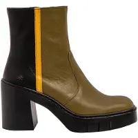 Art for woman. 1197411VJ003_0MU Multicolour 1974 Nappa leather ankle boots -Heel height: 9cm (41), 8 to 10 cm, Zip, Casual, Multicolor