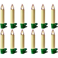 Krinner Lumix Superlight Flame Mini Ivory Julelys 12 Stykker