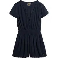 Superdry for woman. W8011667A Short sleeve navy beach jumpsuit (L), Casual, Viscose