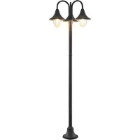 LINDBY Edric lyktestolpe, høyde 215 cm, antrasitt, aluminium