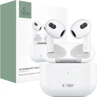 Tech-Protect UltraBoost Core TWS-øretelefoner - hvite