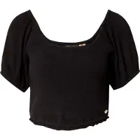 Superdry for woman. W6011857A Black smocked woven top (XS), Casual, Viscose, Short sleeve