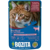 Bozita Biter Sterilised i gelé 12 x 85 g - Storfekjøtt