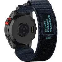 INF Garmin 26 mm nylonarmbånd med borrelås Blue