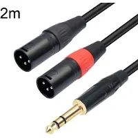 24.Se Lydkabel 6,35 mm til 2xXLR 2 m