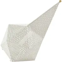 Gubi LED-bordlampe Bagdad, hvit, høyde 36 cm, stål