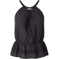 Pepe Jeans for woman. PL304821 V-neck top with spaghetti straps dark grey (L), Casual, Cotton, Sleeveless / Straps