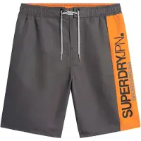 Superdry for man. M3010229A Sporty swimming costume made of grey recycled material (M), Beachwear, Recycled Polister, Sustainable