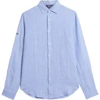 Superdry Studios Casual Linen Skjorte Med Lange Ermer