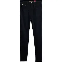 Superdry for woman. W7010796A High-waisted skinny jeans in organic cotton black (24/30), Denim, Polyester, Sustainable