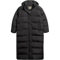 Superdry for woman. W5011643A Long quilted coat with black hood (S), Casual, Polyester