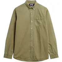 Superdry for man. M4010680A Merchant Store green shirt (M), Casual, Cotton, Classic, Long sleeve