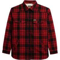Superdry for woman. W4010431A Red checked sheepskin overshirt (M), Casual, Wool, Long sleeve