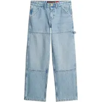 Superdry for woman. W7011067A Carpenter mid-rise blue jeans (34/32), Casual, Cotton, Denim