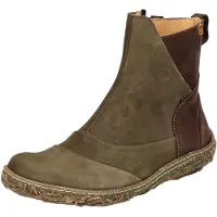 El naturalista for woman. 2545011DB005_5DB Leather ankle boots N5450 green (42), Flat, Zip, Casual