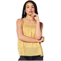 Superdry Vintage Woven Lace Ermeløs T-skjorte