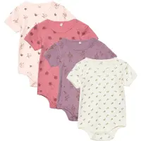 Pippi Baby Bodyer k/e - 4-pack - Dusty Rose - - 4 år (104) - Kortermet body