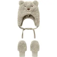 Name it Sett - Lue/Votter - Teddy - NbnMatuta - Regnværsdag - - 40-44 cm - Lue