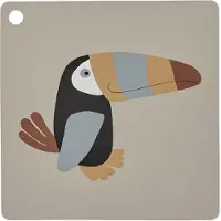 OYOY Dekkebrikke - Silikon - Toucan - Leire - - OneSize - Dekkebrikke