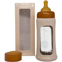 Hevea Babyflaske - 250 ml - Sand - - OneSize - Babyflaske