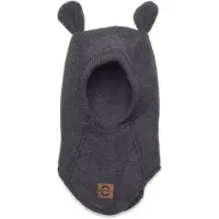 Mikk-Line Balaclava - Ull - 1-lag - Anthracite Melerte m. Ører - - 62/68 - Balaclava - enkel