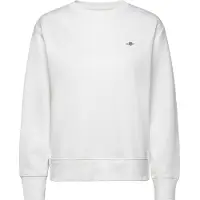 Gant for woman. 4201414 Shield crew neck sweatshirt white (M), Casual, Cotton