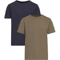 Minymo T-skjorte - 2-pack - Dark Olive - - 9 år (134) - T-skjorte