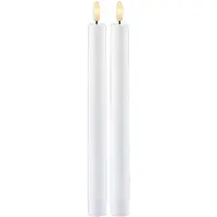 Sirius Home Sirius Sille oppladbar kronelys 2-pak Ø2 x 25 cm, Hvit
