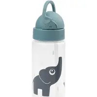 Done by Deer Drikkeflaske m. Sugerør - 350 ml - Elphee - Blå - - OneSize - Drikkeflaske