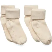 Minymo Sokker - 2-pack - Anti-Skli - Offwhite - - 19/22 - Sokker
