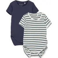 Minymo Bodyer k/e - 2-pack - Goblin Blue - - 56 - Kortermet body