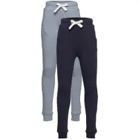 Minymo Joggebukser - 2-pack - Ashley Blue/Navy - - 5 år (110) - Joggebukse